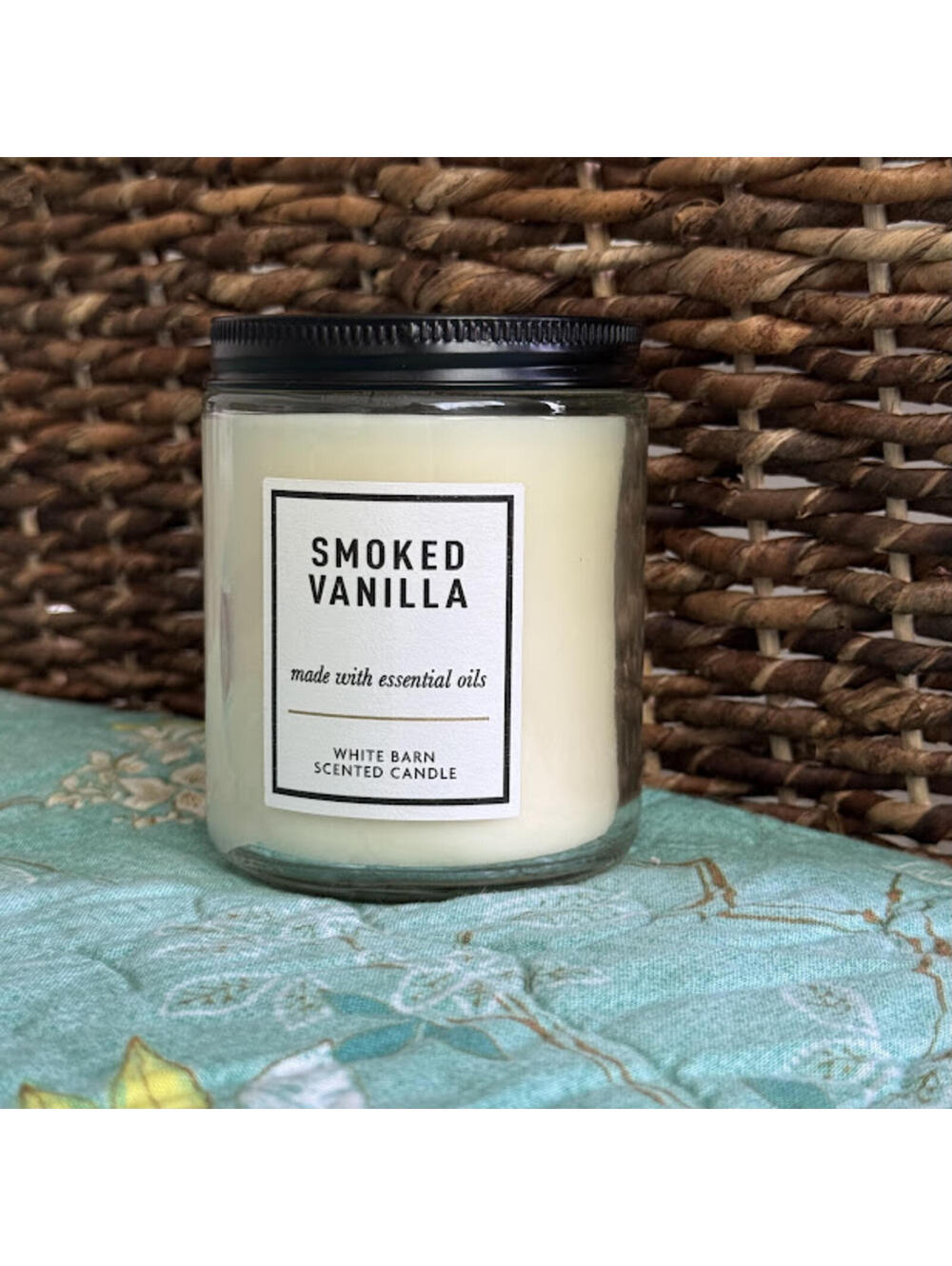 White Barn Smoked Vanilla Scented Candle with Essential Oils Bath & Body Works